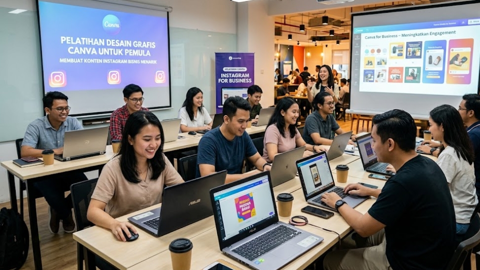 Pelatihan Desain Grafis Canva untuk Pemula: Cara Membuat Konten Instagram Bisnis yang Menarik